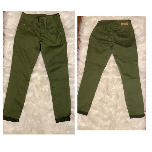 YMI Pants - Olive Green High Waisted Ankle Pants